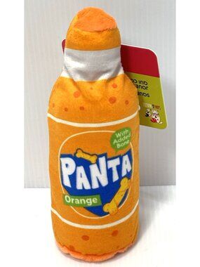 Panta Soda Bottle Dog Toy - Fun Squeaky Puppy Plush - Parody Pet Gift Brand New